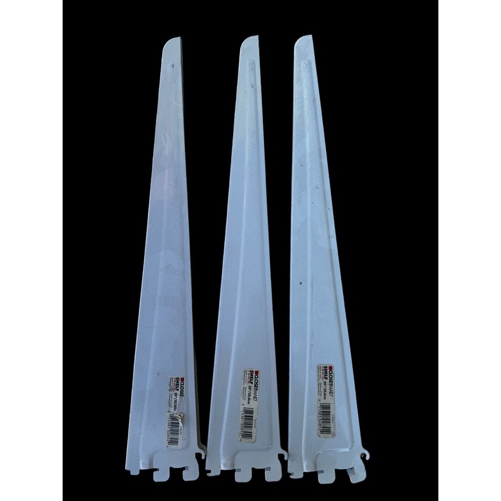 ClosetMaid 20” inch White Shelf Track Brackets Set of Three (3)‎ 01-83359